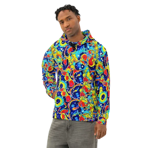 Amoeba Galaxy on a Cotton Hoodie
