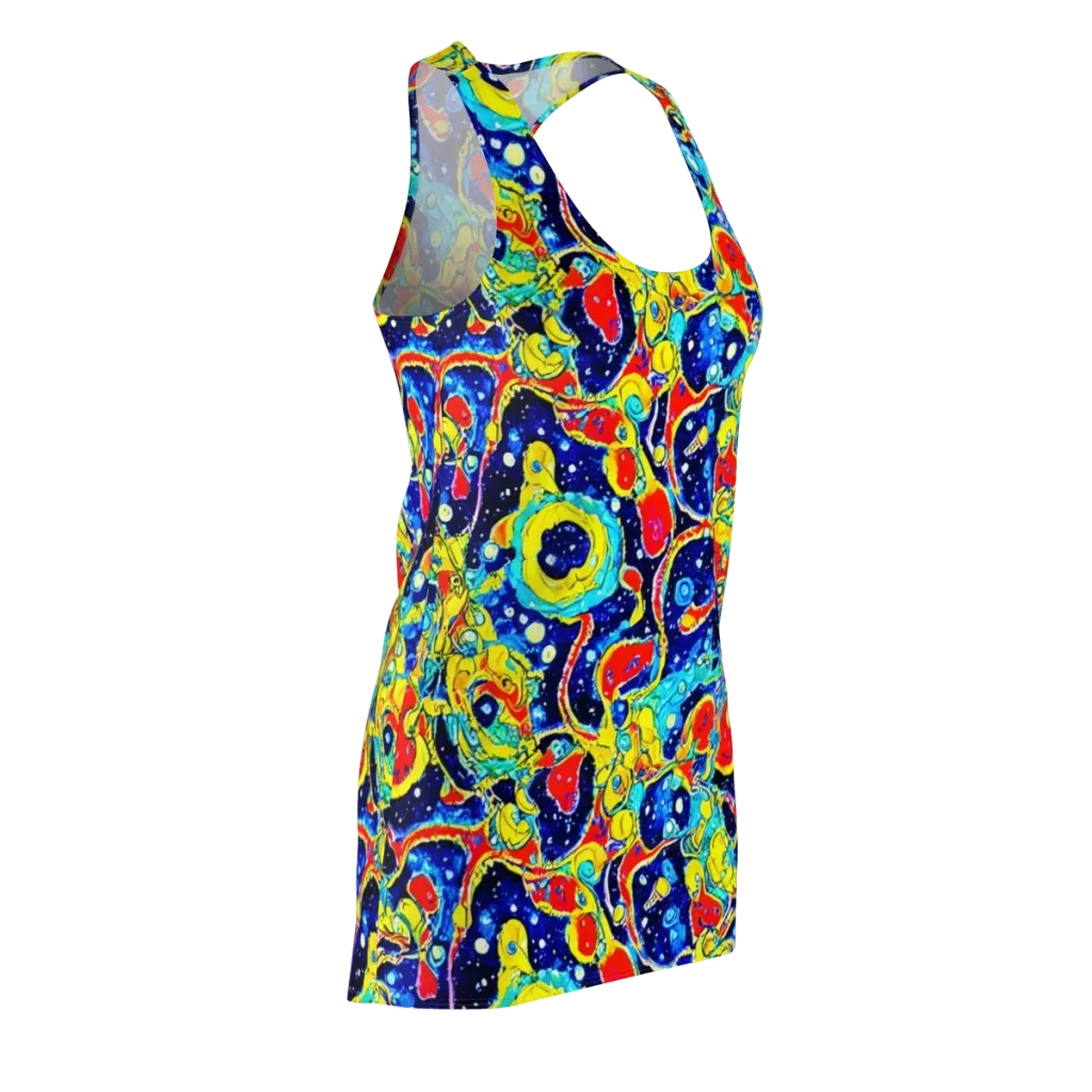 Amoeba Galaxy on Racerback Dress — Front Side