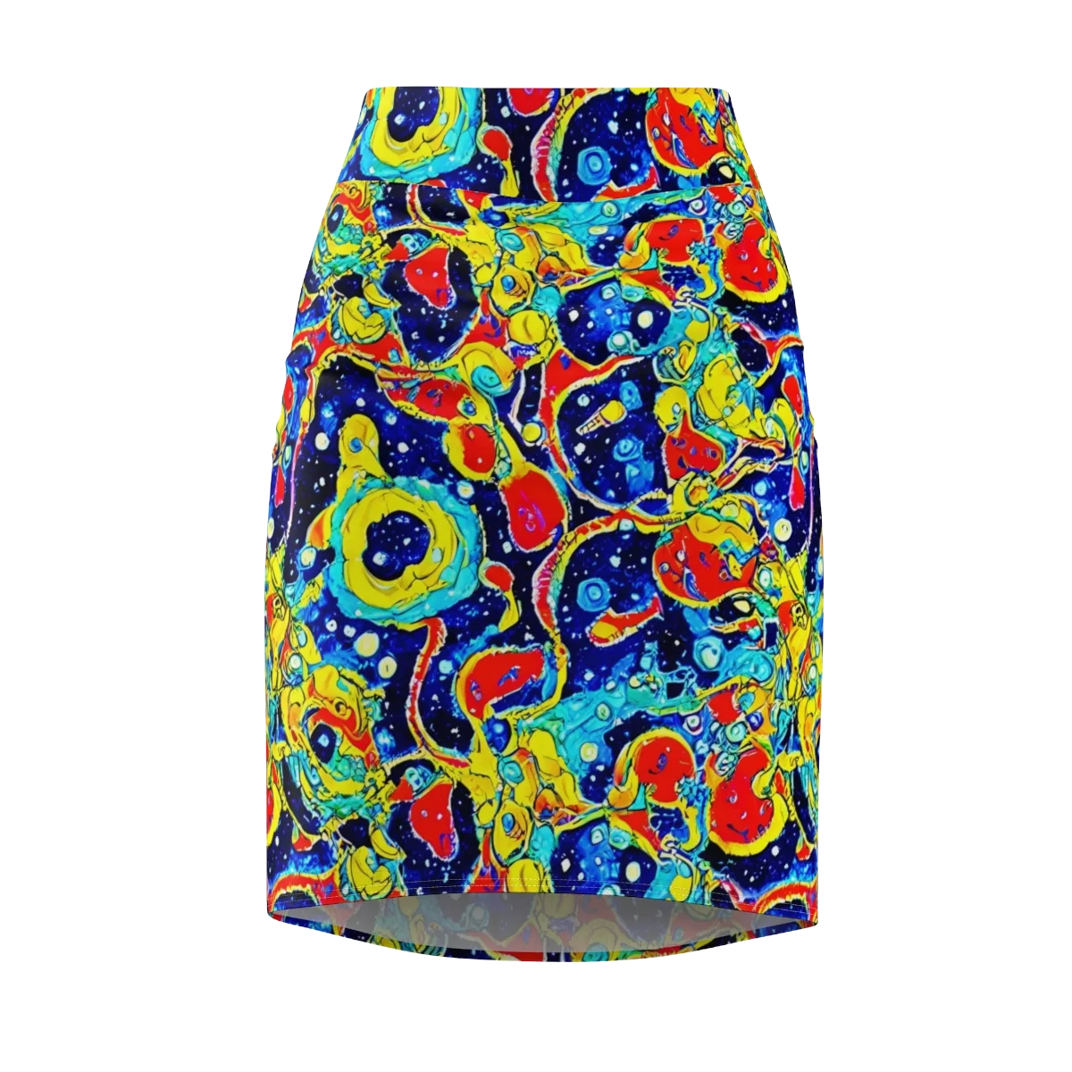 Amoeba Galaxy on Pencil Skirt — Front