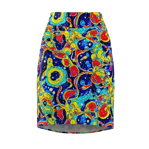 Amoeba Galaxy on a Pencil Skirt