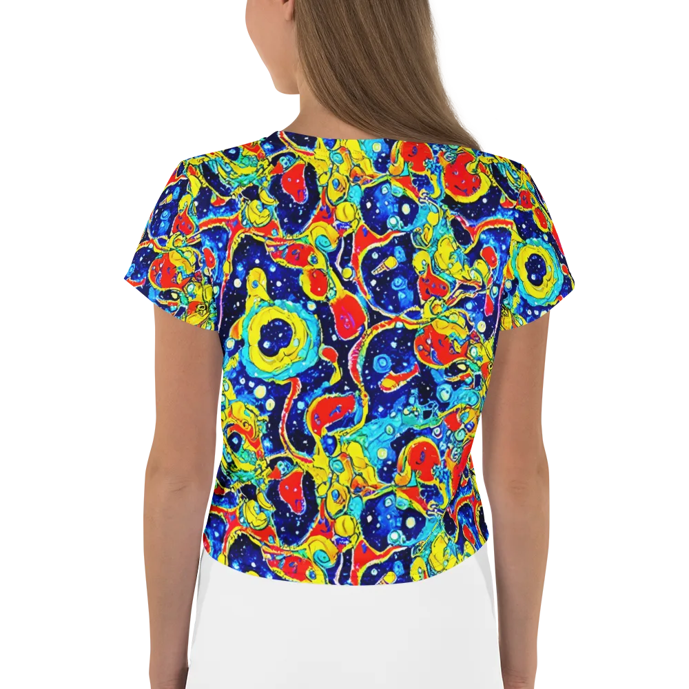 Amoeba Galaxy on Crop Tee — Back