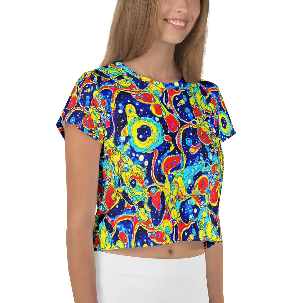 Amoeba Galaxy on Crop Tee — Right
