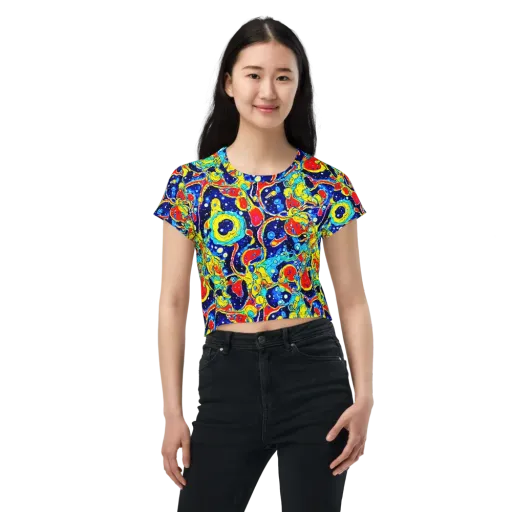Amoeba Galaxy on a Crop Tee