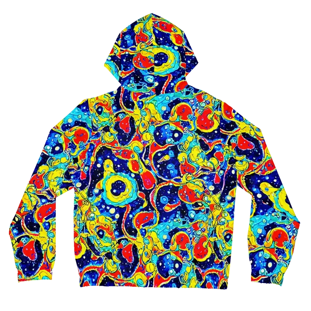 Amoeba Galaxy on Women's Full-Zip Hoodie — Back