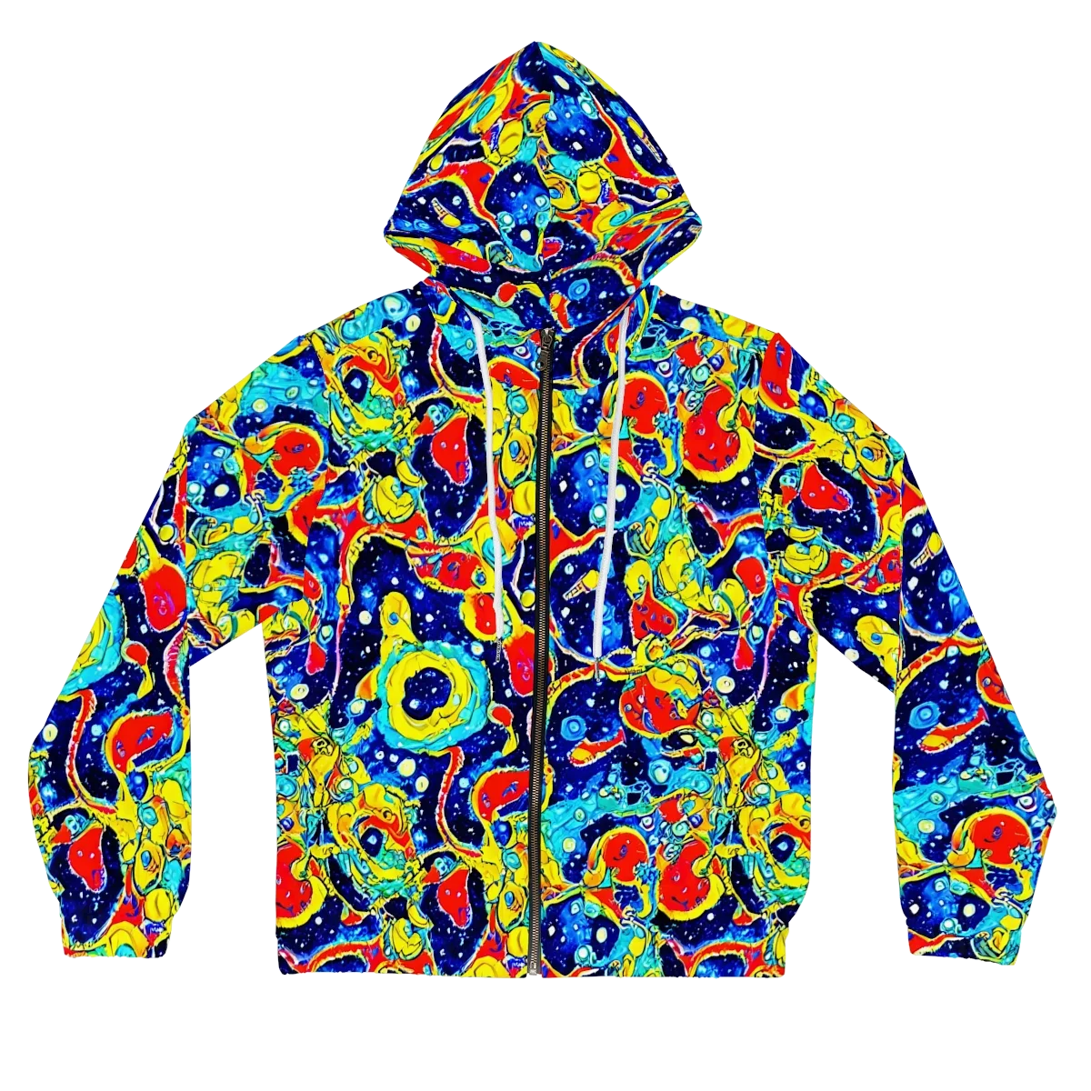 Amoeba Galaxy on Women's Full-Zip Hoodie — Front