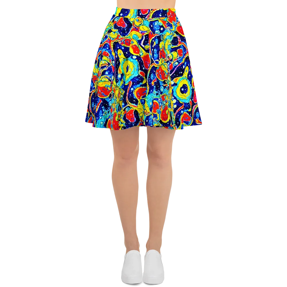 Amoeba Galaxy on Skater Skirt — Front