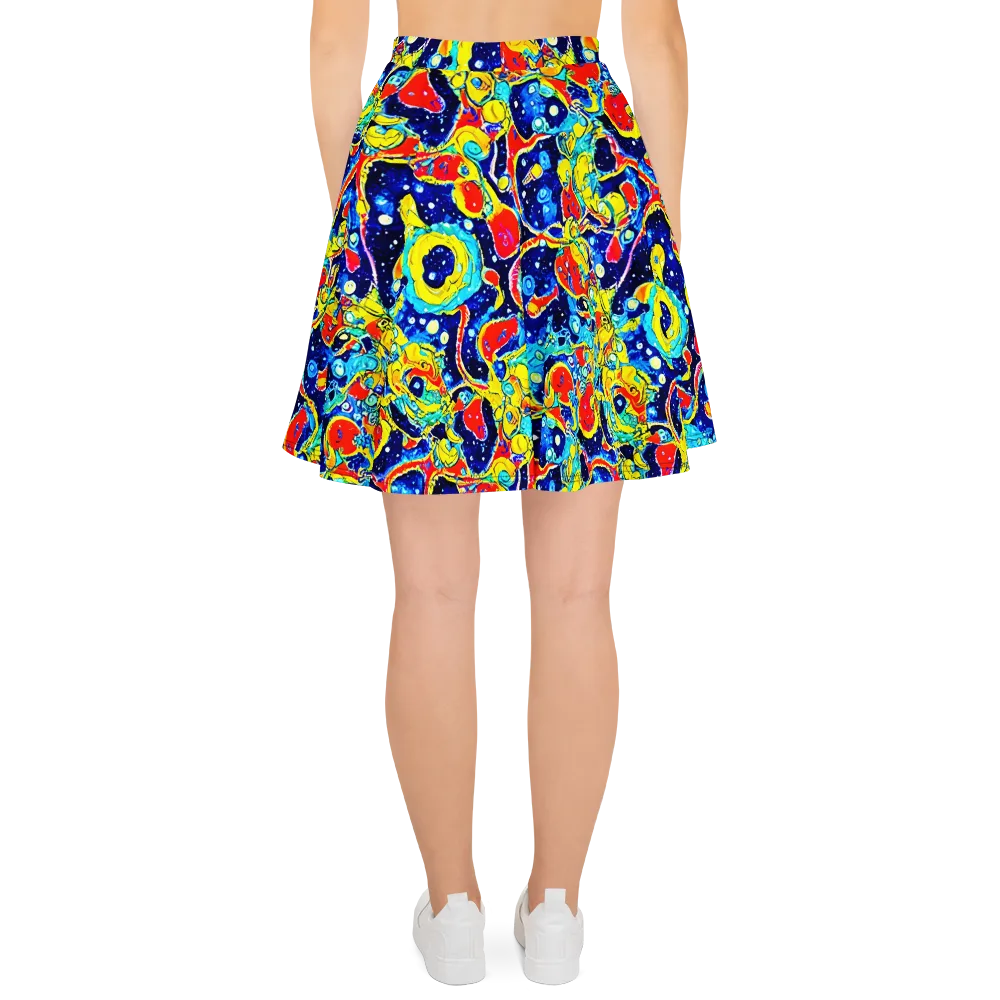 Amoeba Galaxy on Skater Skirt — Back