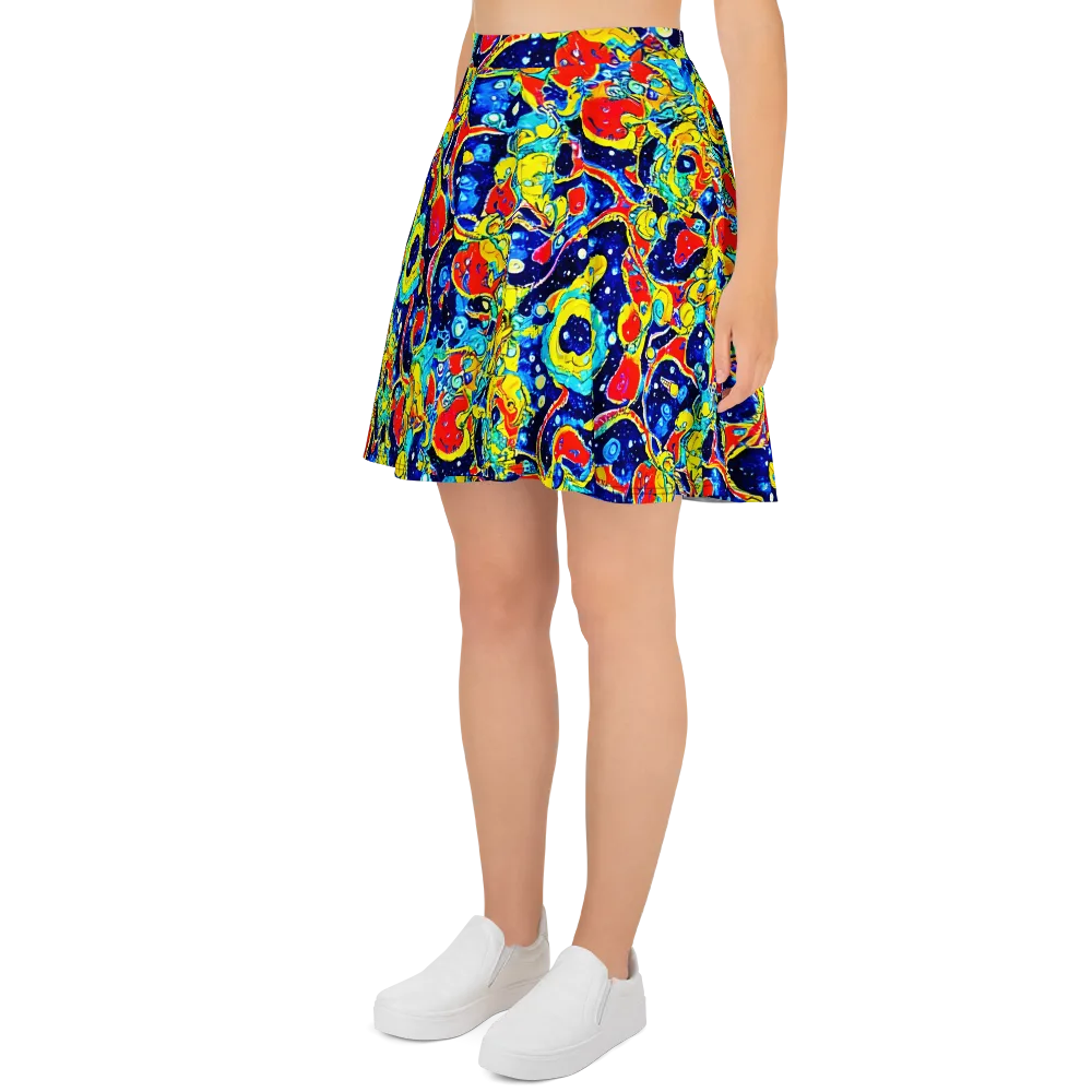 Amoeba Galaxy on Skater Skirt — Left