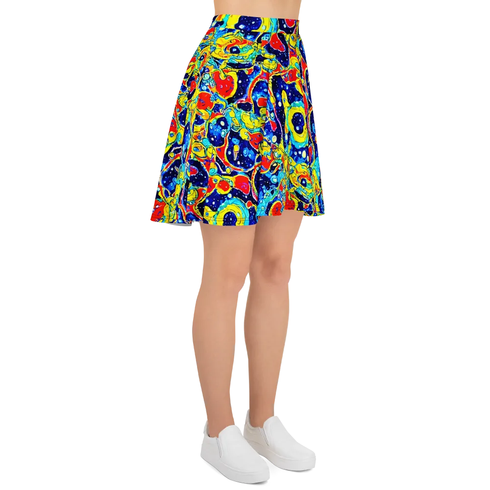 Amoeba Galaxy on Skater Skirt — Right