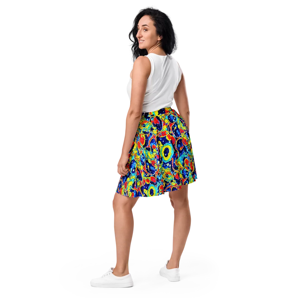 Amoeba Galaxy on Skater Skirt — Back