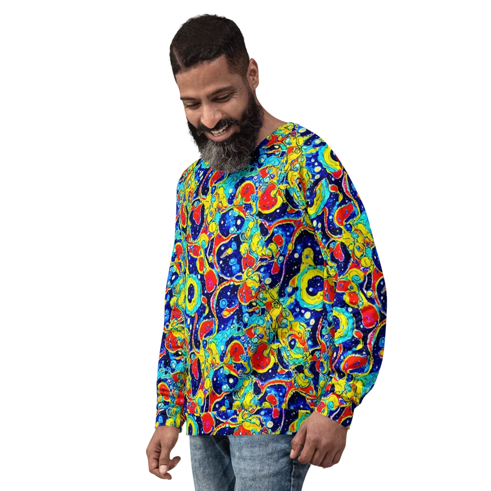 Amoeba Galaxy on Sweatshirt — Left Front