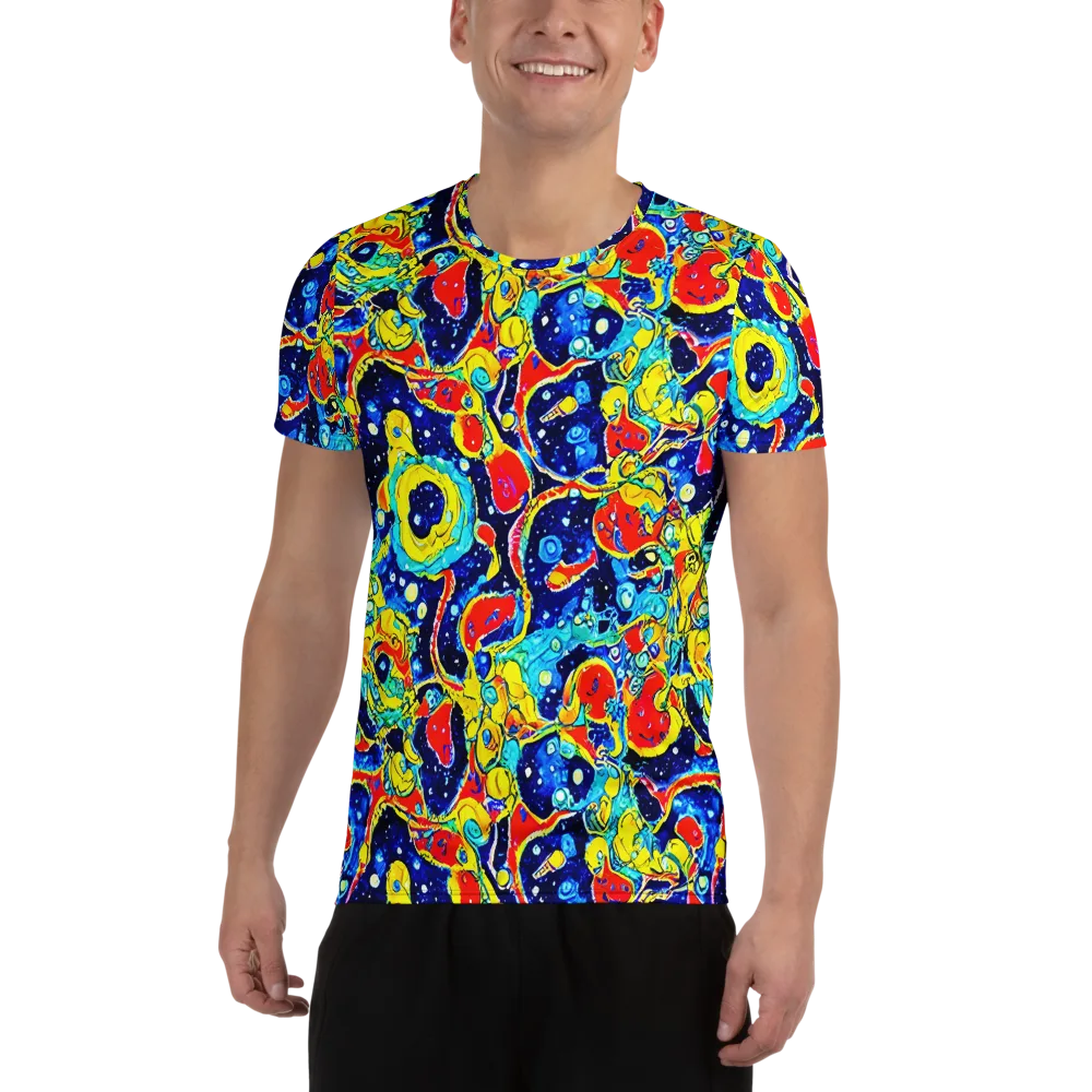 Amoeba Galaxy on Men's Athletic T-Shirt — Front