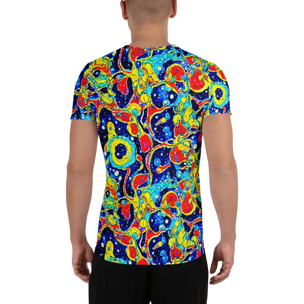 Amoeba Galaxy on Men's Athletic T-Shirt — Back