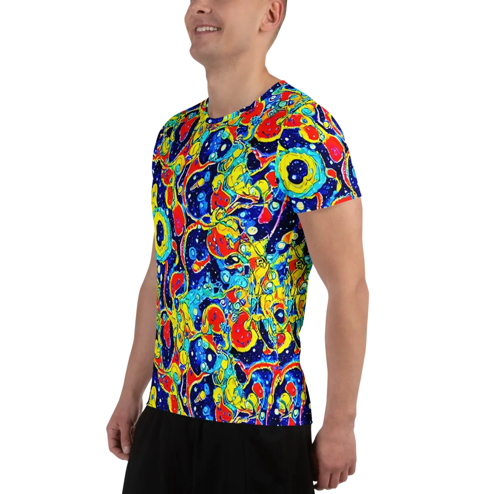 Amoeba Galaxy on Men's Athletic T-Shirt — Left