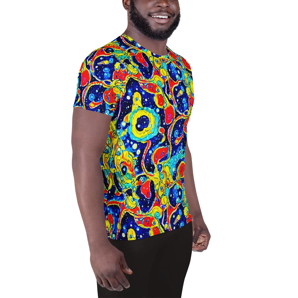 Amoeba Galaxy on Men's Athletic T-Shirt — Right