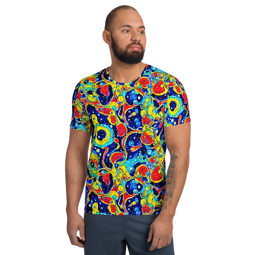 Amoeba Galaxy on Men's Athletic T-Shirt — Front