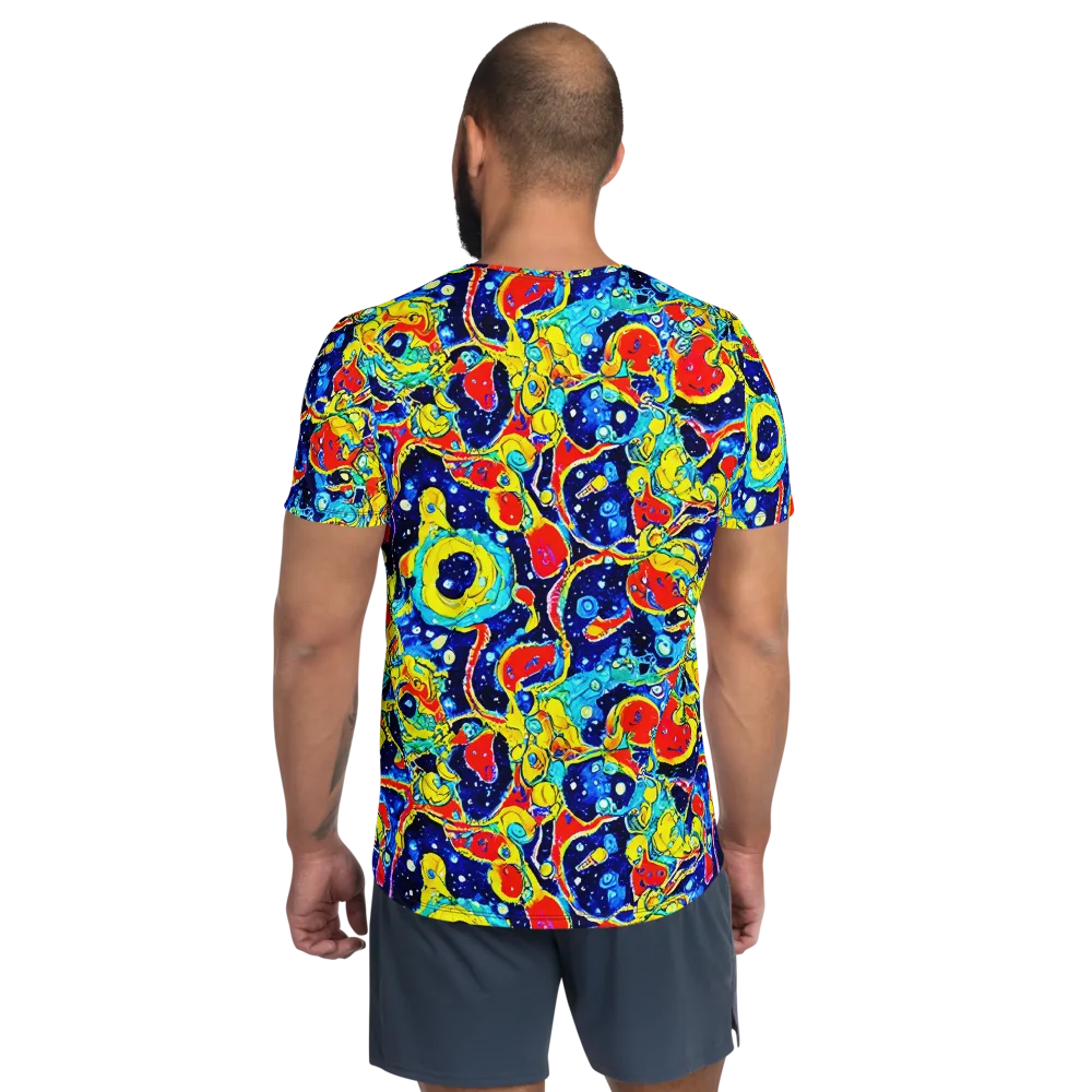 Amoeba Galaxy on Men's Athletic T-Shirt — Back