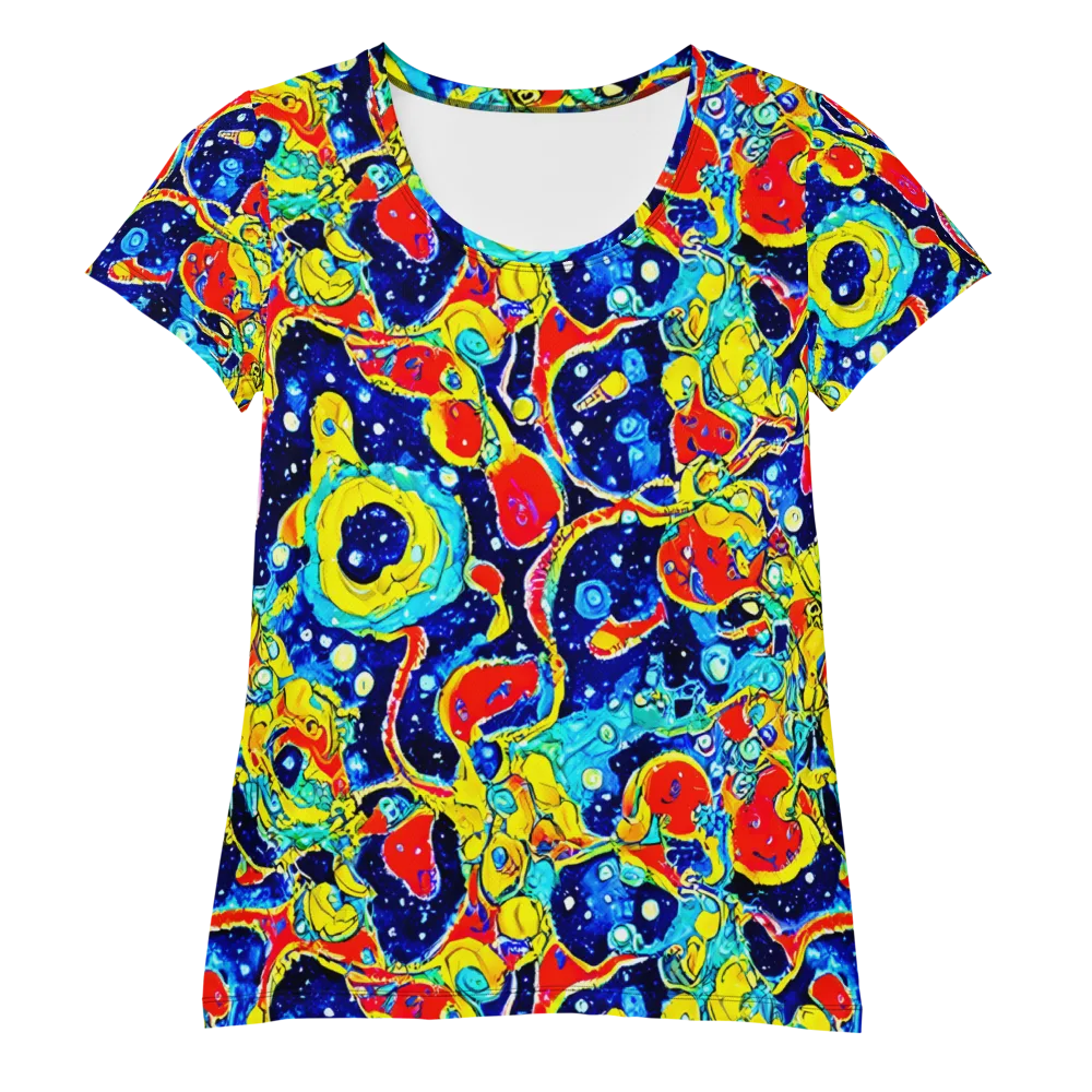 Amoeba Galaxy on Women's Athletic T-Shirt — Front