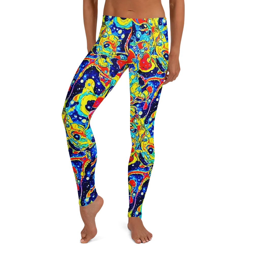 Amoeba Galaxy on Leggings — Front