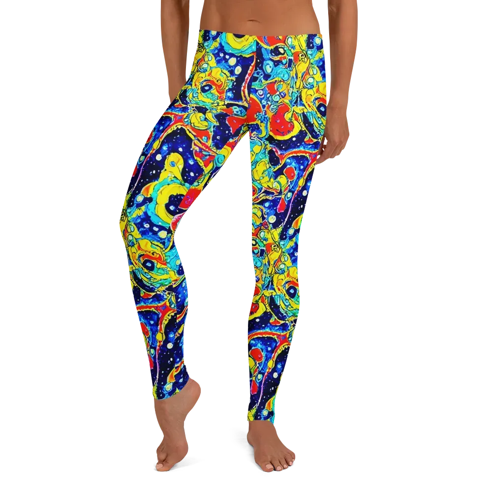 Amoeba Galaxy on Leggings — Front