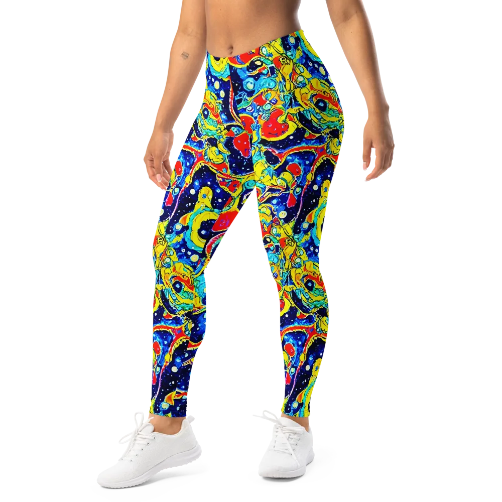 Amoeba Galaxy on Leggings — Left Front