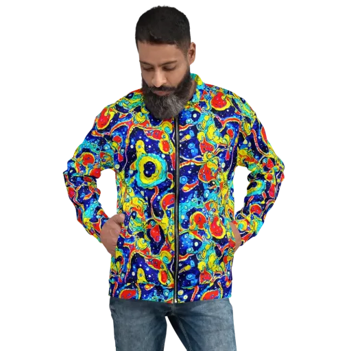 Amoeba Galaxy on a Bomber Jacket