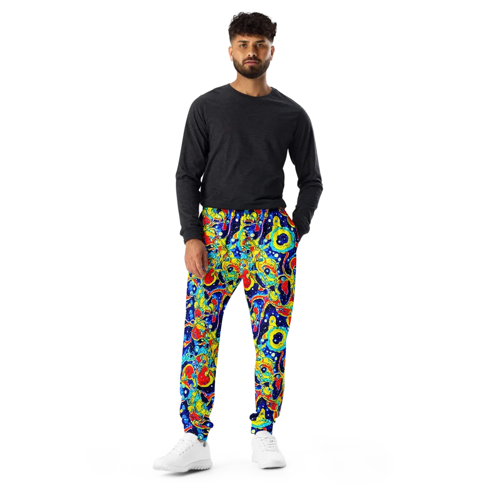 Amoeba Galaxy on Men's Joggers — Front