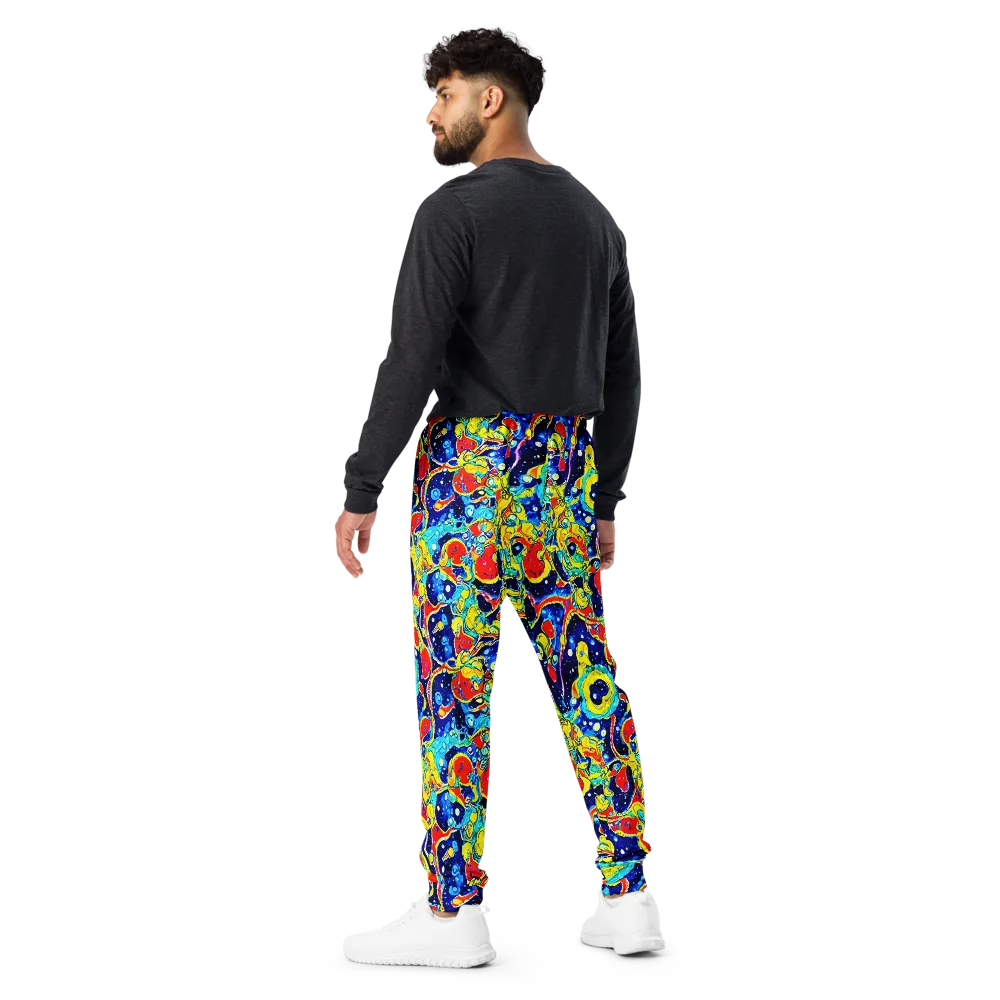 Amoeba Galaxy on Men's Joggers — Back