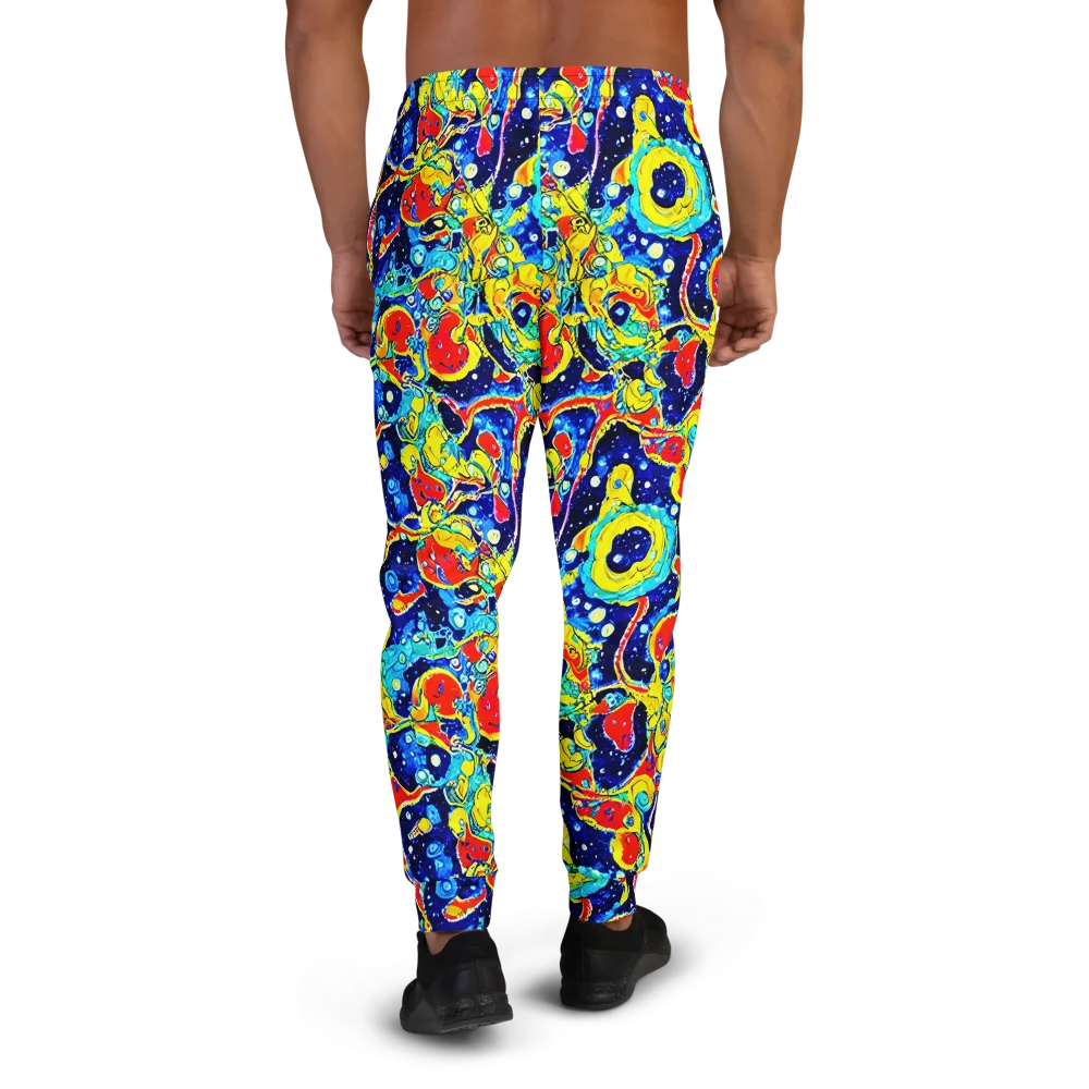 Amoeba Galaxy on Men's Joggers — Back