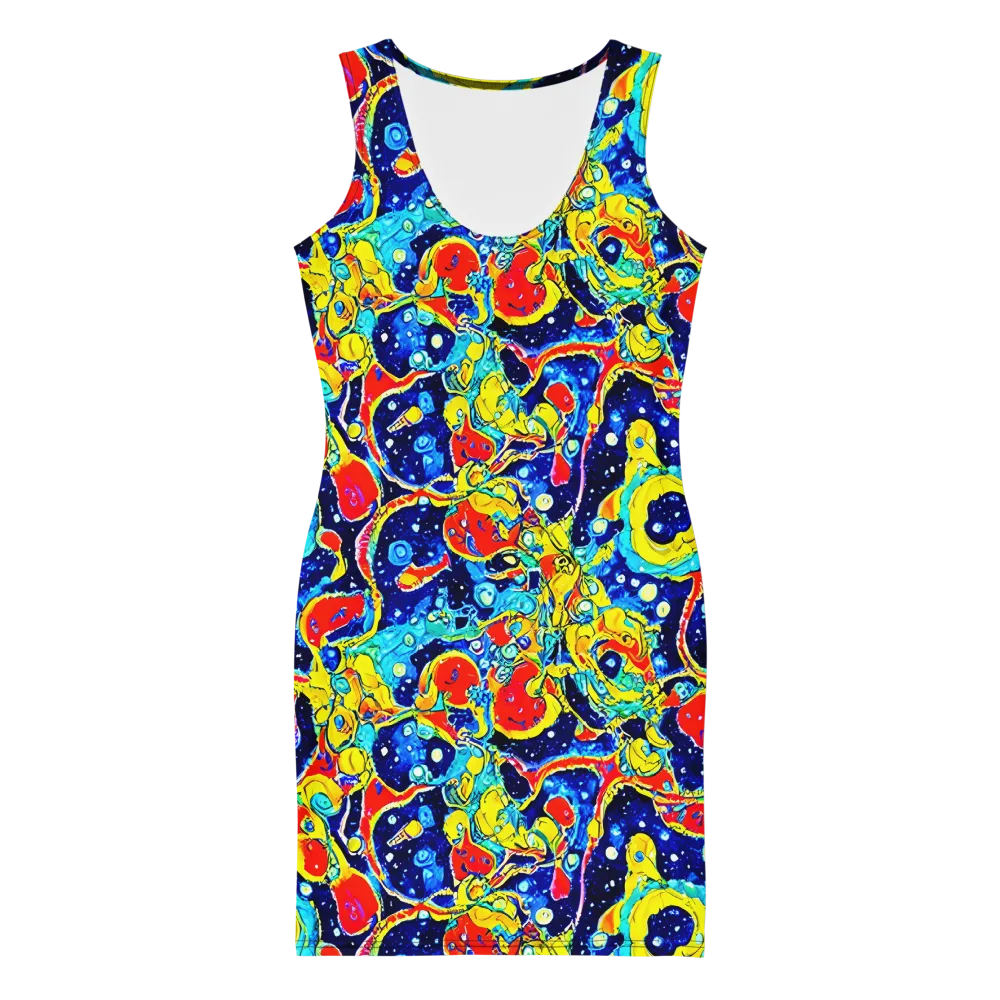 Amoeba Galaxy on Bodycon Dress — Front