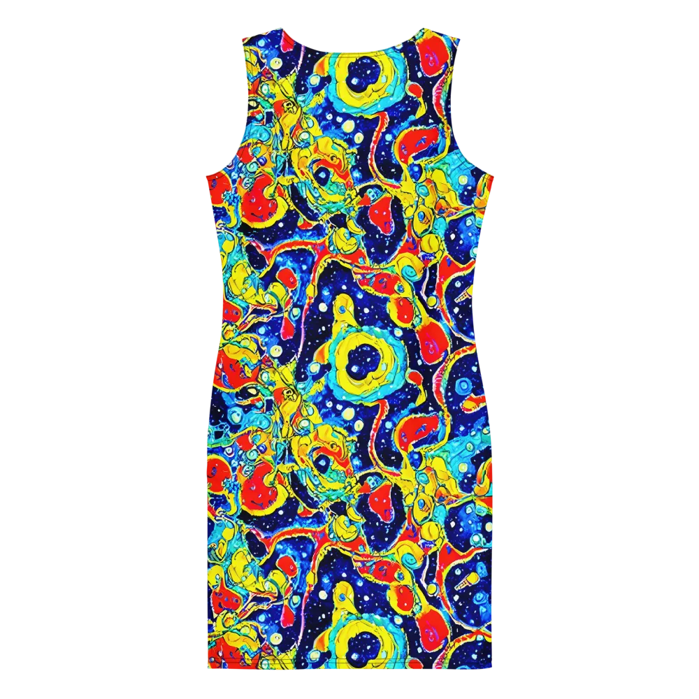 Amoeba Galaxy on Bodycon Dress — Back
