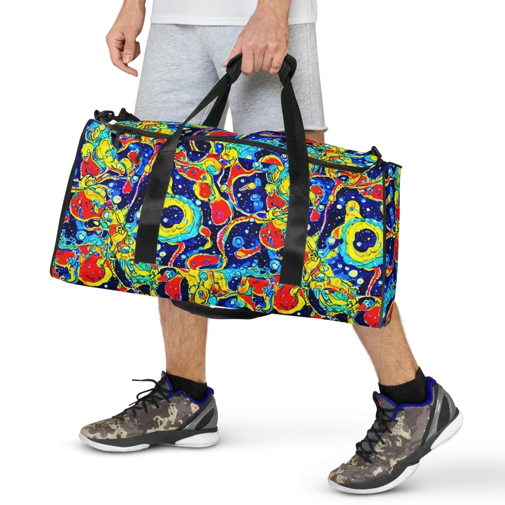 Amoeba Galaxy on Duffle Bag — Front