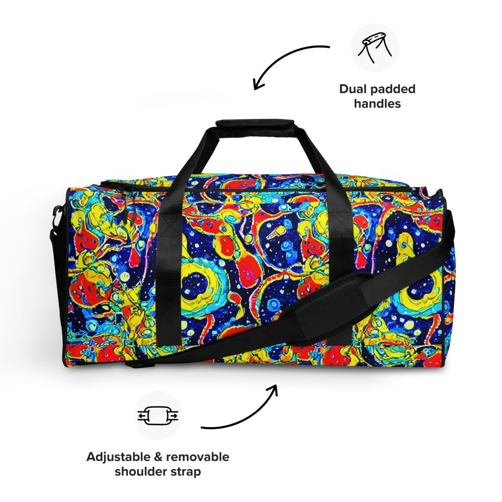 Amoeba Galaxy on Duffle Bag — Front