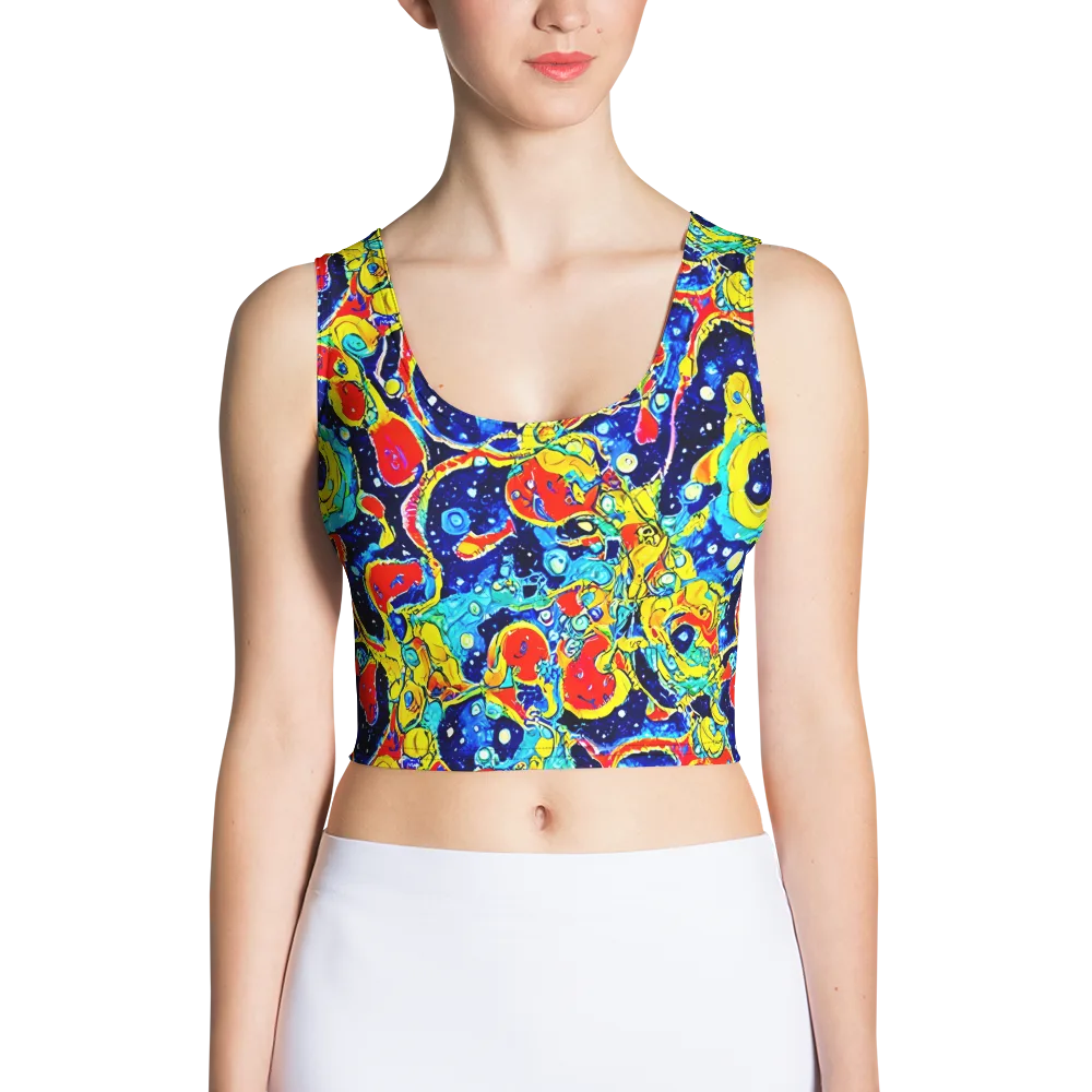 Amoeba Galaxy on Crop Top — Front