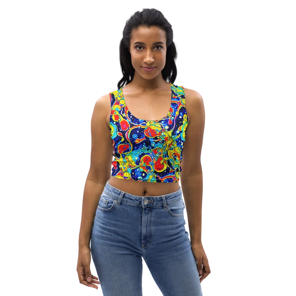 Amoeba Galaxy on Crop Top — Front