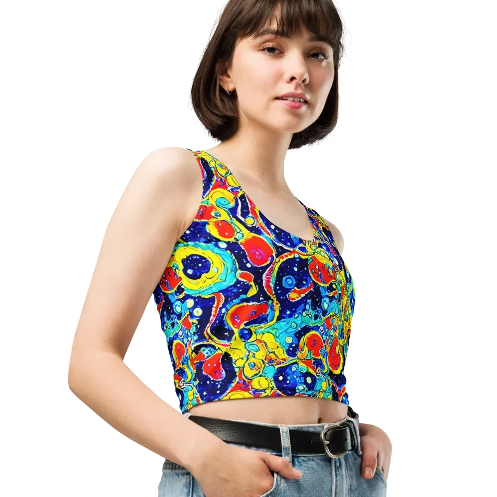 Amoeba Galaxy on Crop Top — Right Front