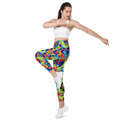 Amoeba Galaxy on a Leggings with Pockets