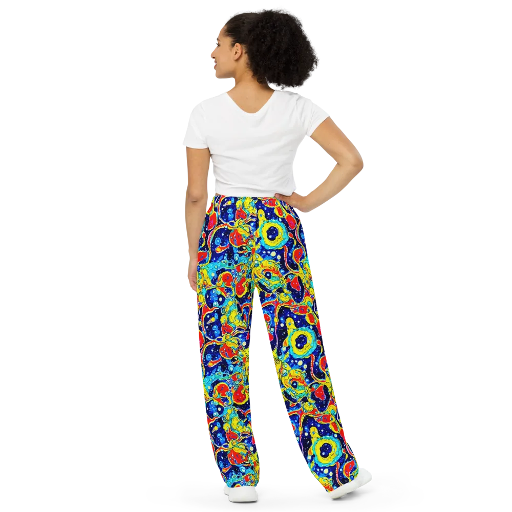 Amoeba Galaxy on Wide-Leg Pants — Back