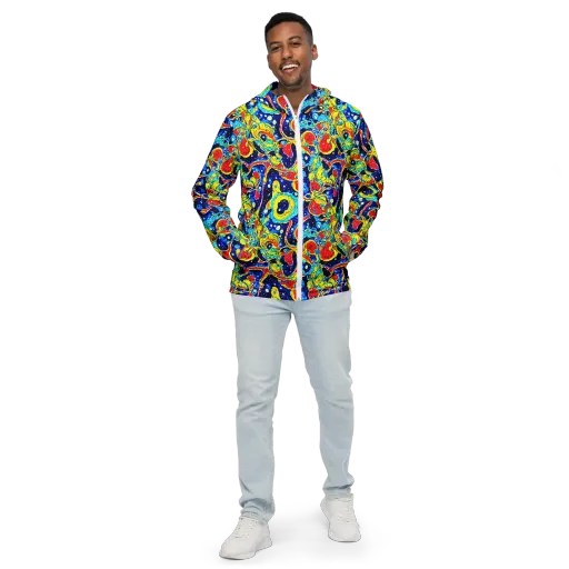 Amoeba Galaxy on a Men's Windbreaker