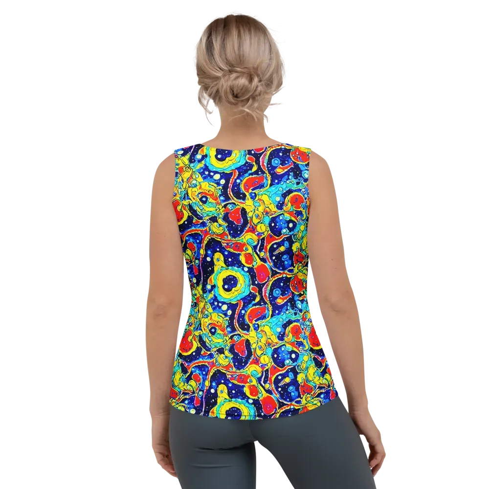 Amoeba Galaxy on Women's Tank Top — Back