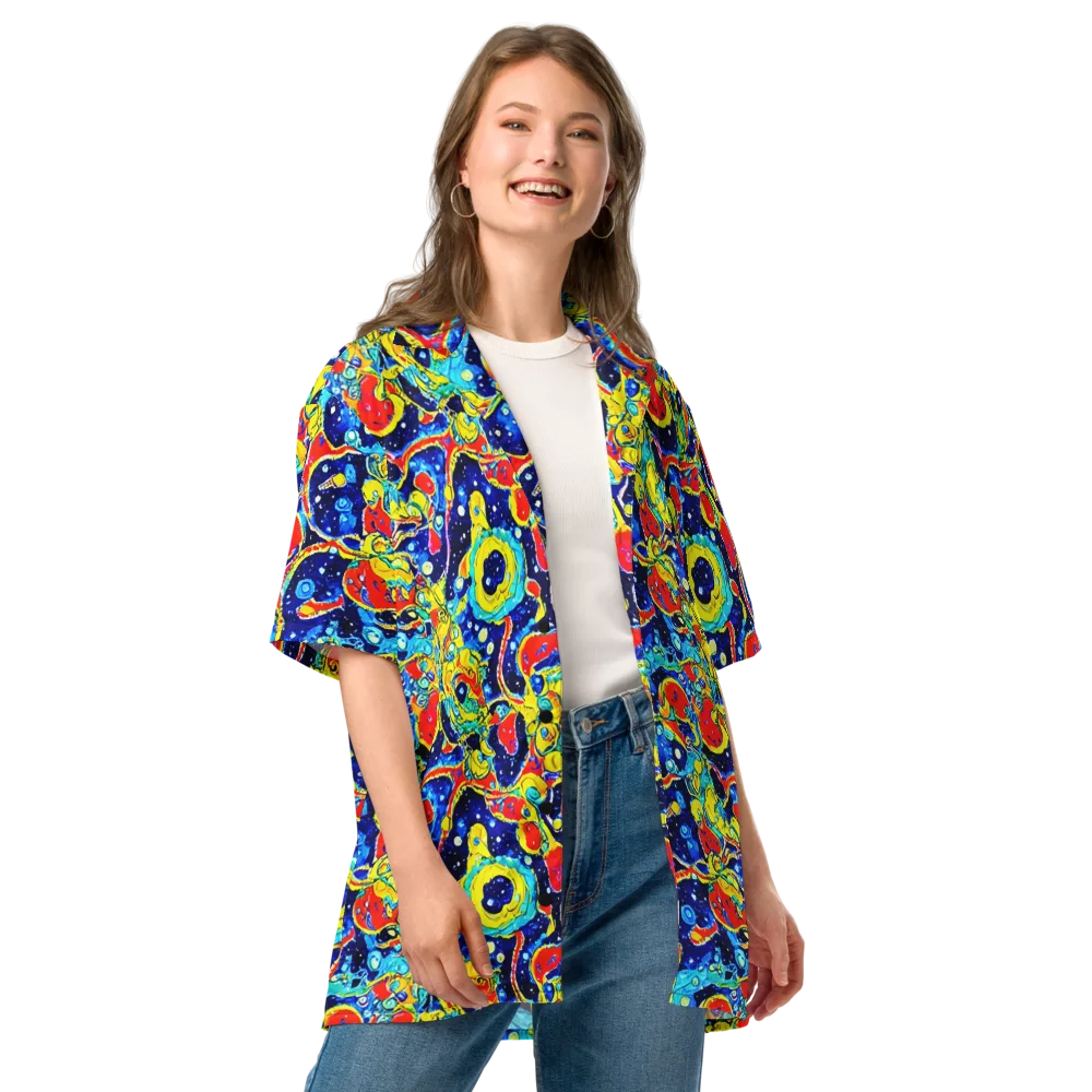 Amoeba Galaxy on Button Shirt — Front