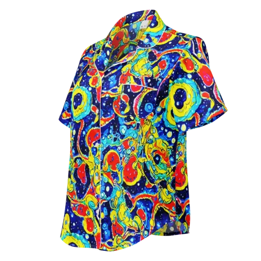 Amoeba Galaxy on a Women's Short Sleeve Pajama Top
