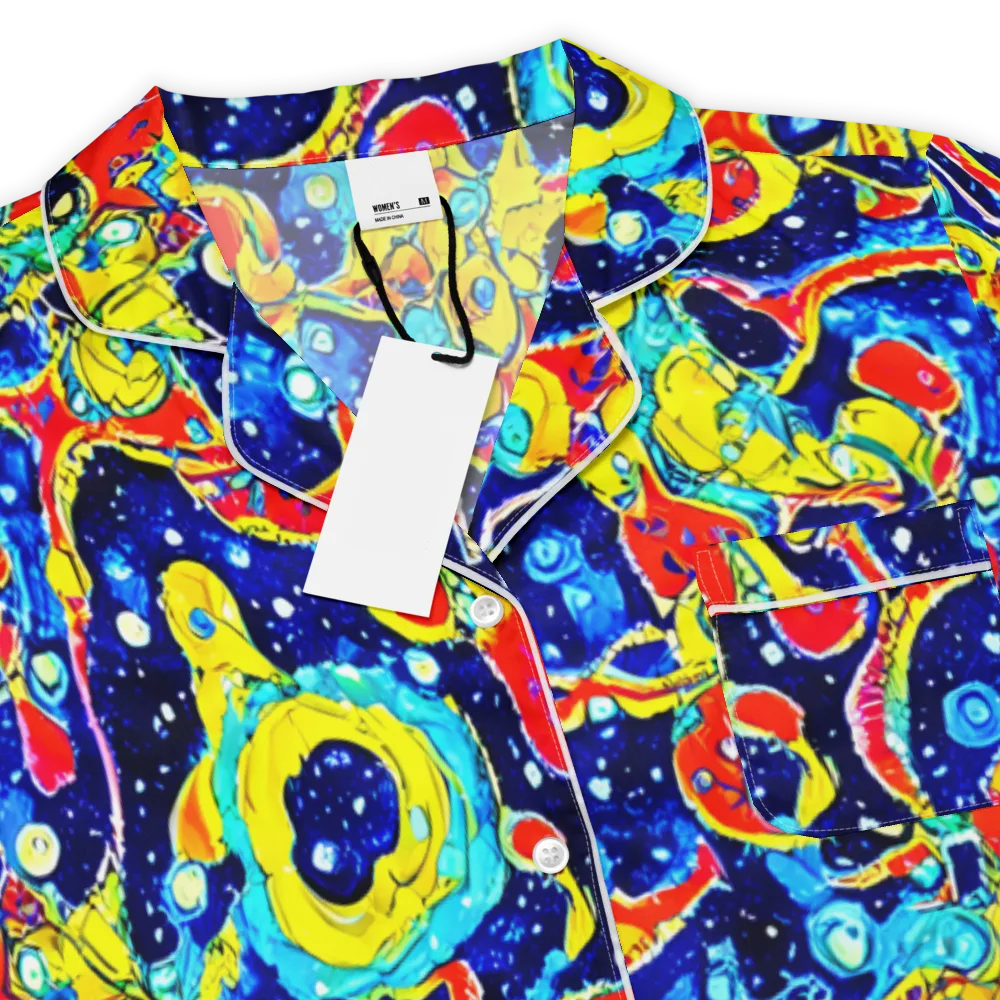 Amoeba Galaxy on Women's Short Sleeve Pajama Top — Product details