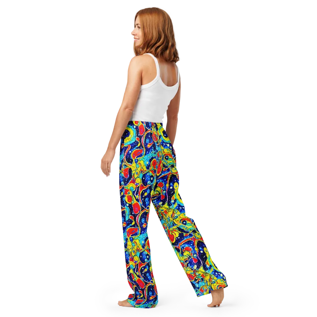 Amoeba Galaxy on Women's Pajama Pants — Back