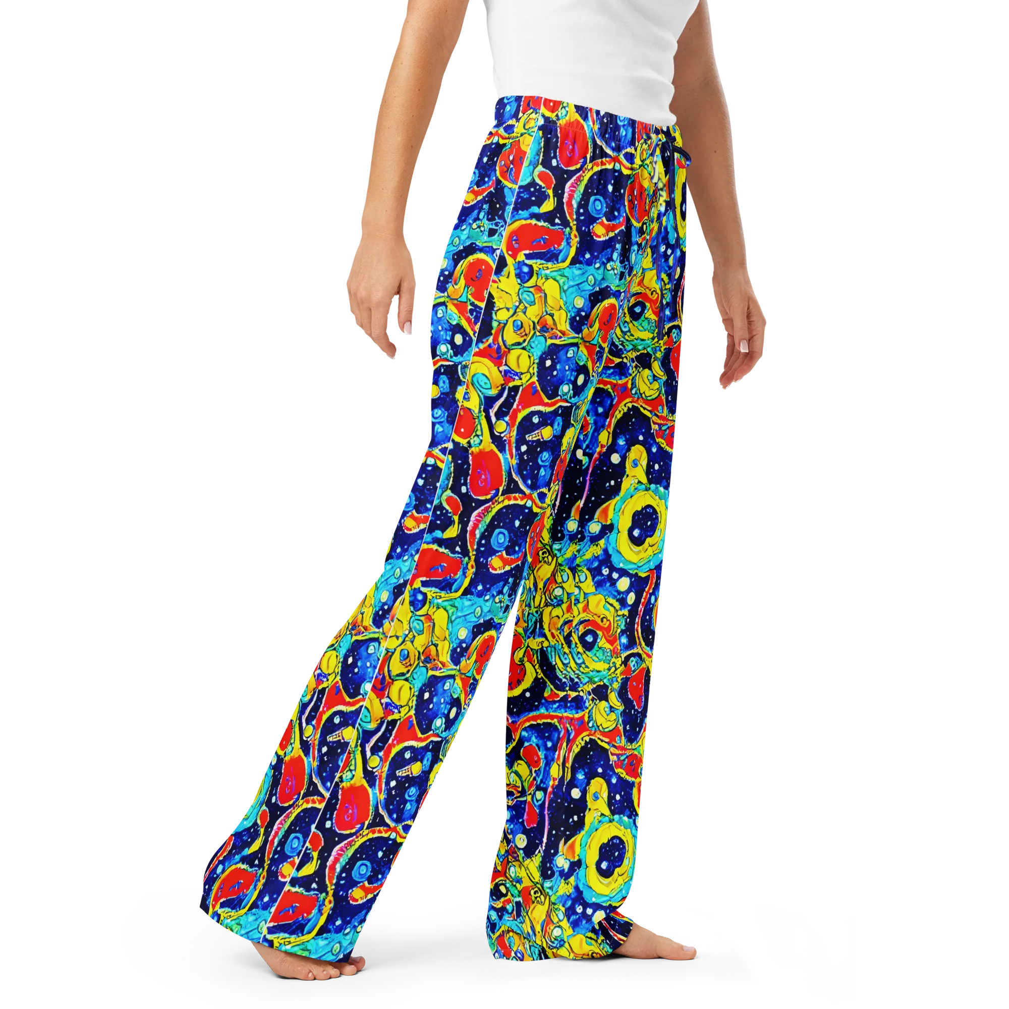 Amoeba Galaxy on Women's Pajama Pants — Right Front