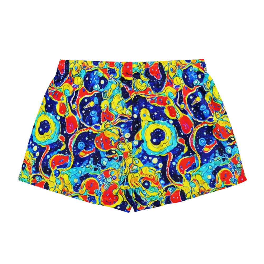 Amoeba Galaxy on Women's Pajama Shorts — Back