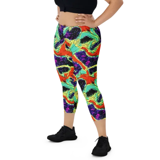 Psychedelic Canopy on a Capri Leggings