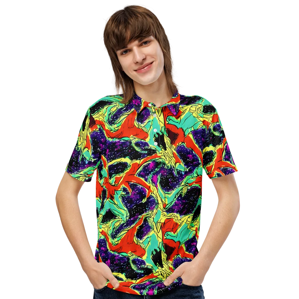 Psychedelic Canopy on Men's Slim Fit Polo Shirt — Front