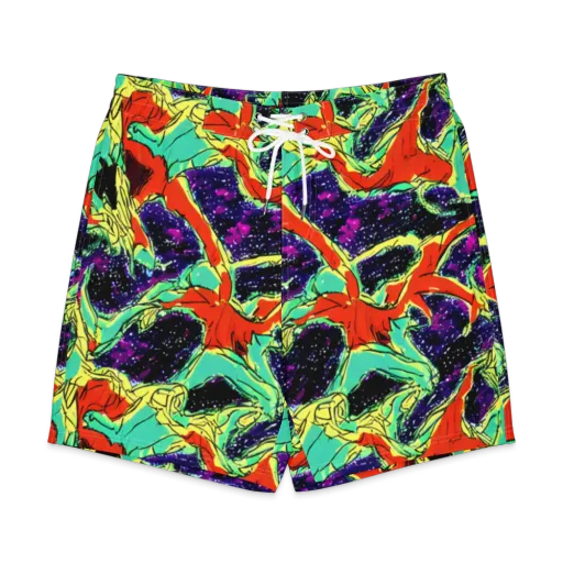 Psychedelic Canopy on a Men's Board Shorts