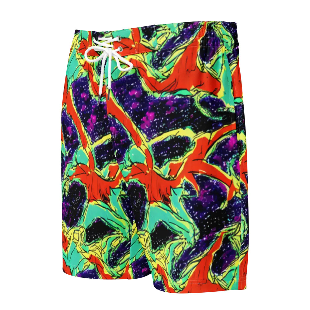 Psychedelic Canopy on Men's Board Shorts — Front